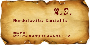 Mendelovits Daniella névjegykártya